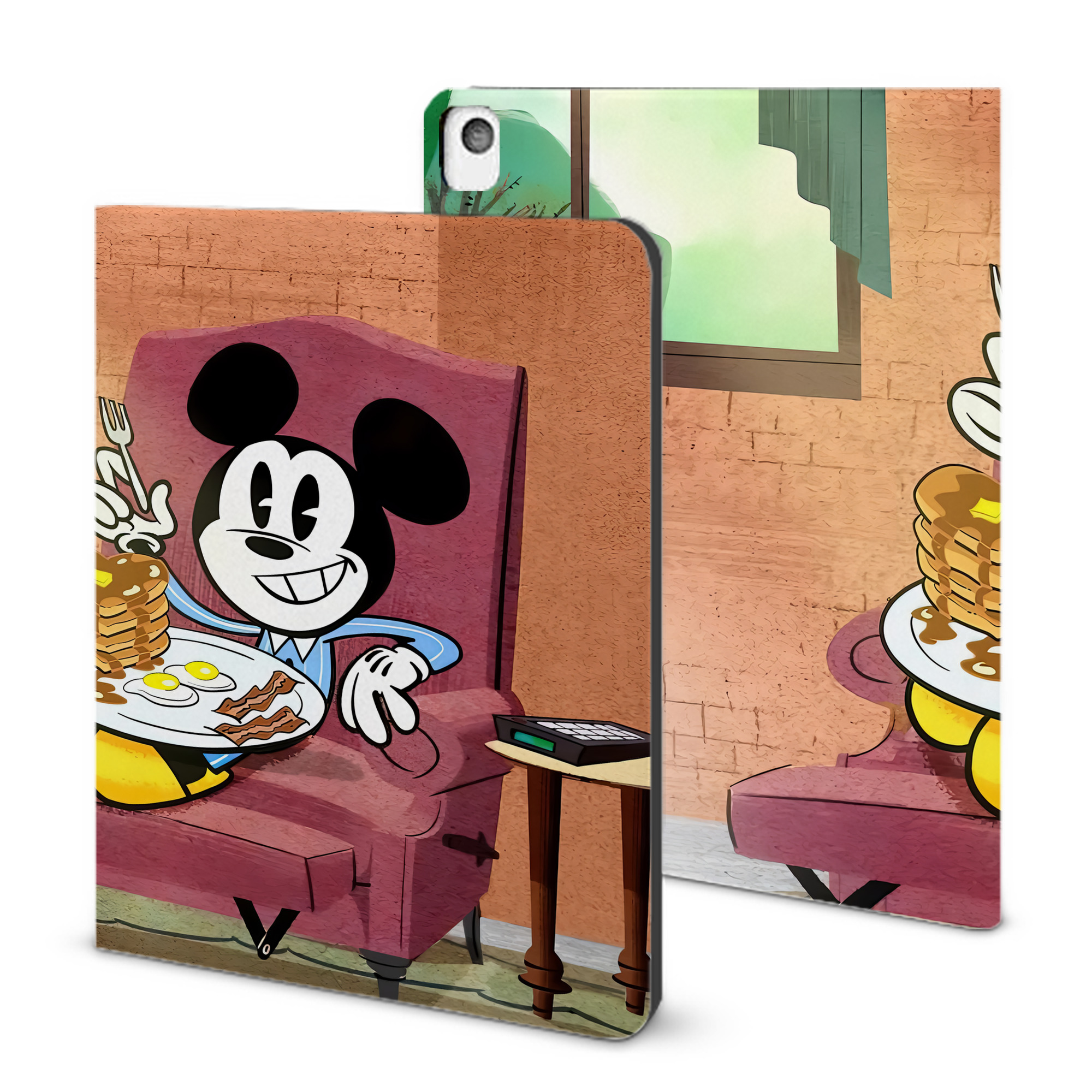（画像用） ミッキーマウス Mickey Mouse IPadケース ペンホルダー付き ブックスタイルデザイン